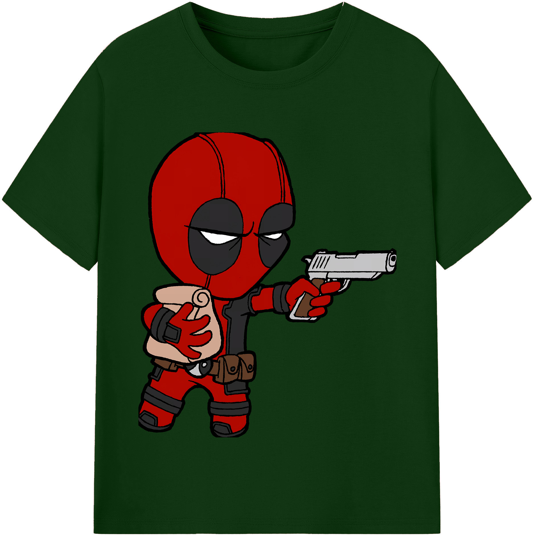 （画像用） Deadpool デッドプール 綿100％半袖Tシャツ（フロントプリント）